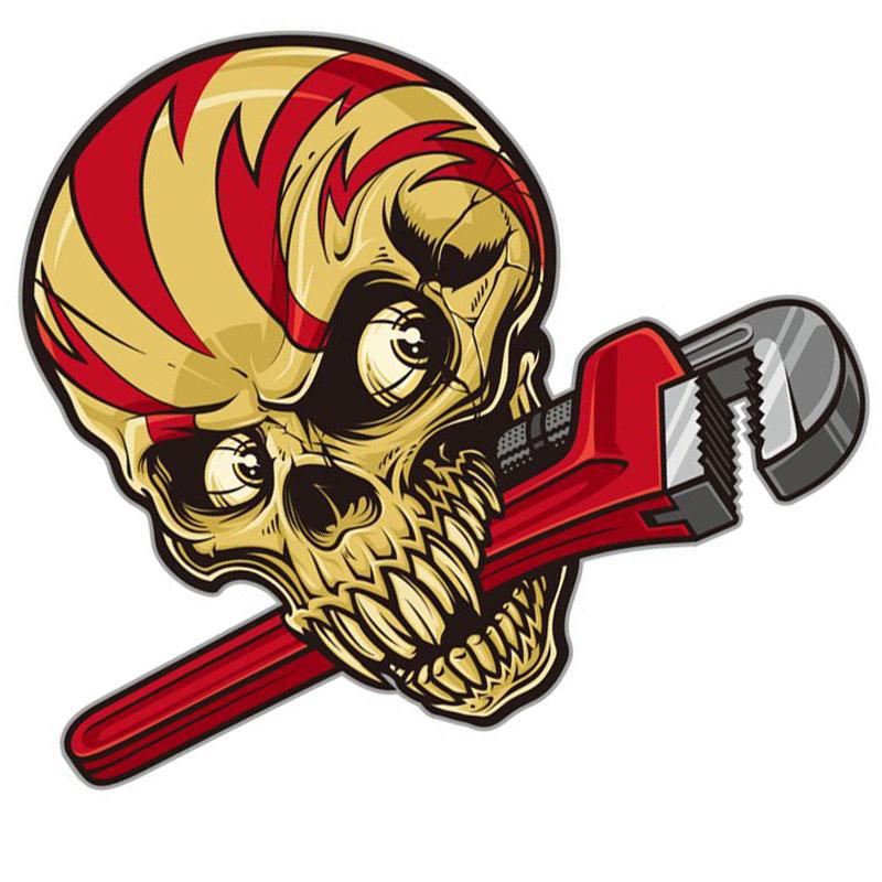 Dödskalle Klistermärke Rörtång