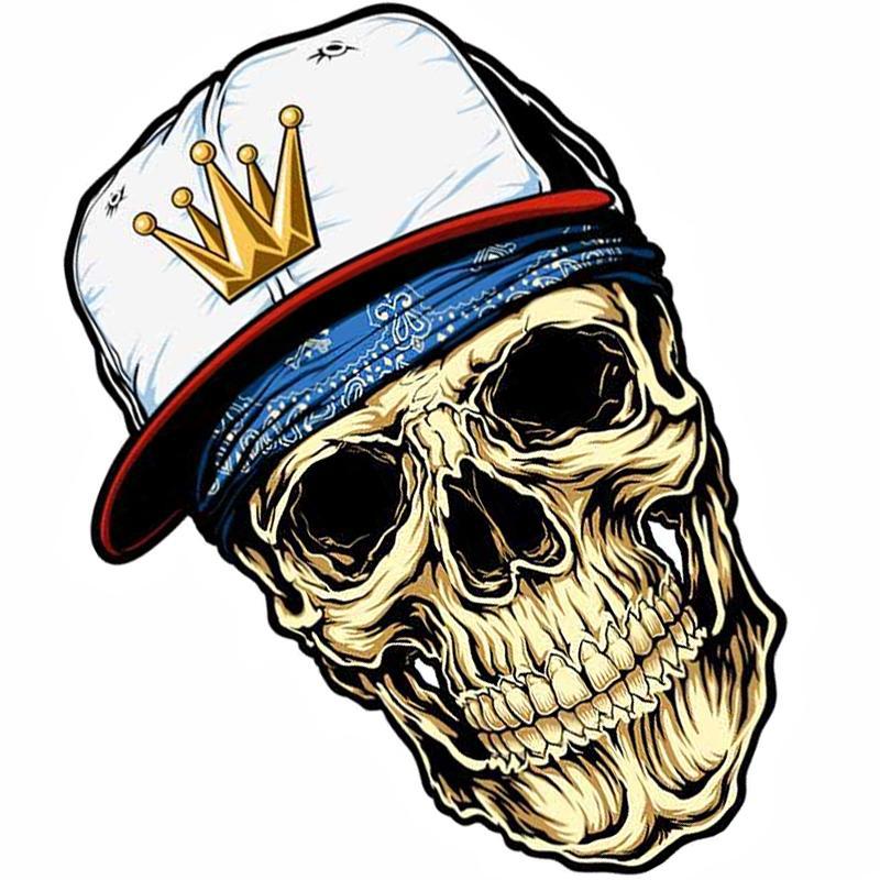 Dekal Dödskalle Med Keps