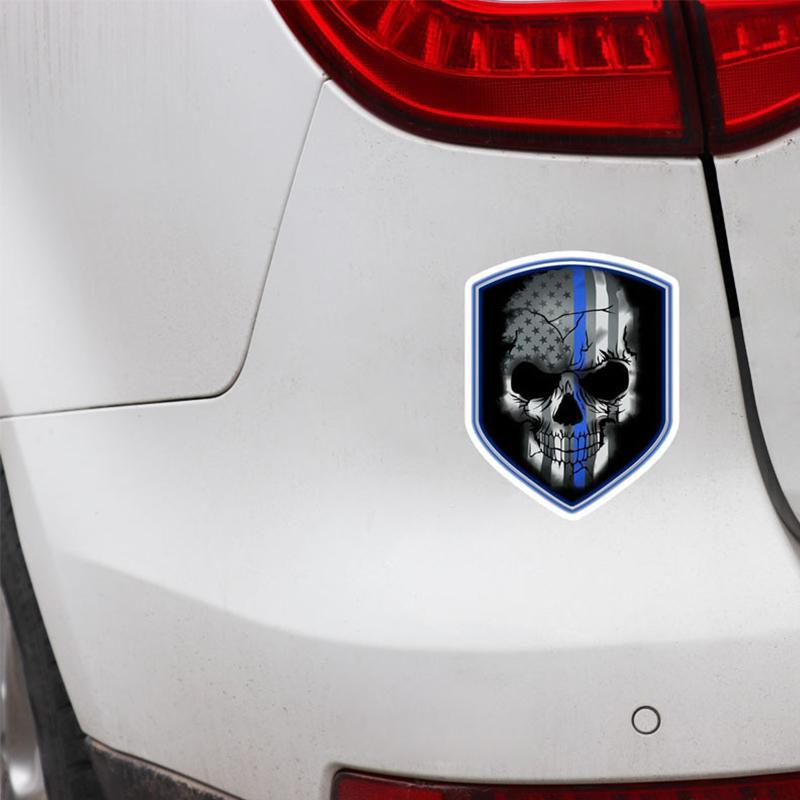 Dödskalle Sticker USA Flagga