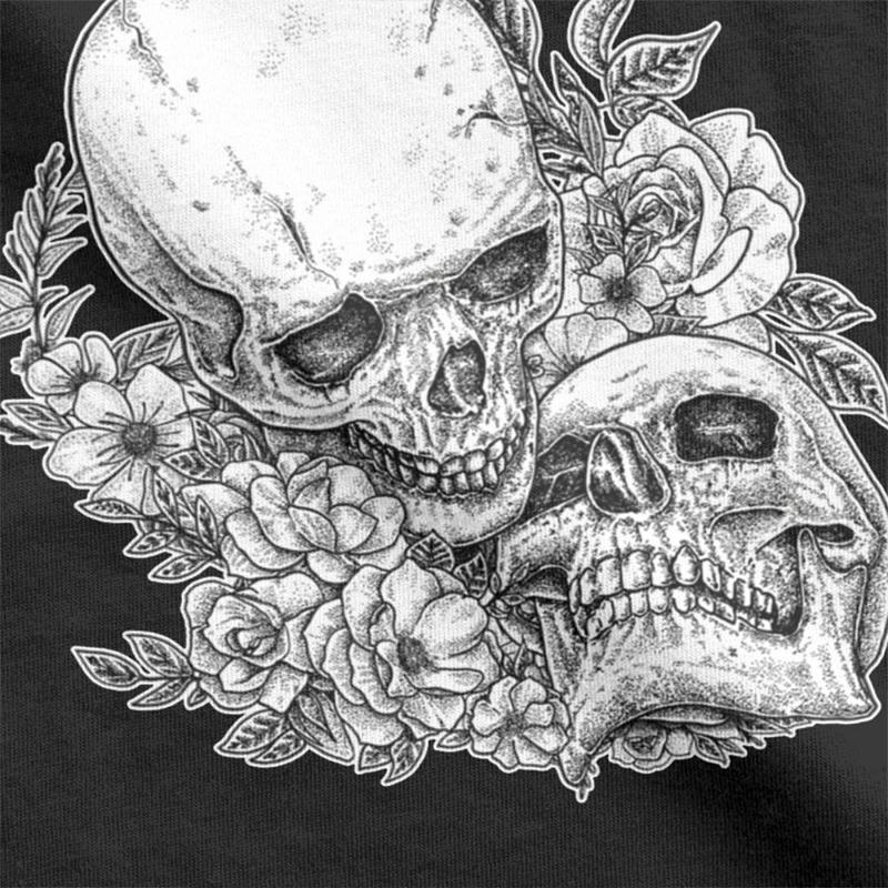 Dödskalle T-Shirt Rosor