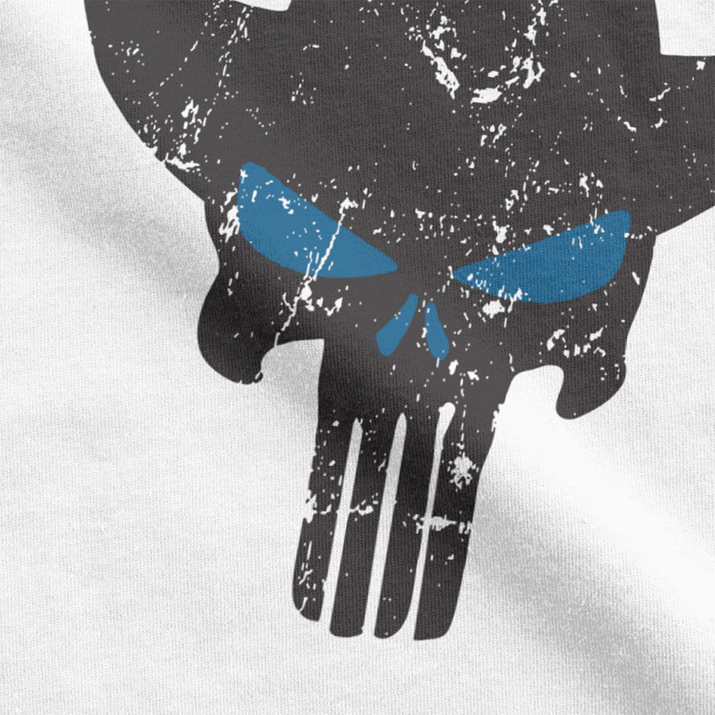 T-Shirt Punisher Dödskalle Med Cowboyhatt