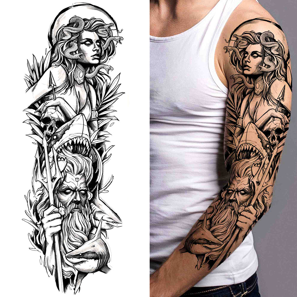 Dödskalle Tatuering Tillfällig