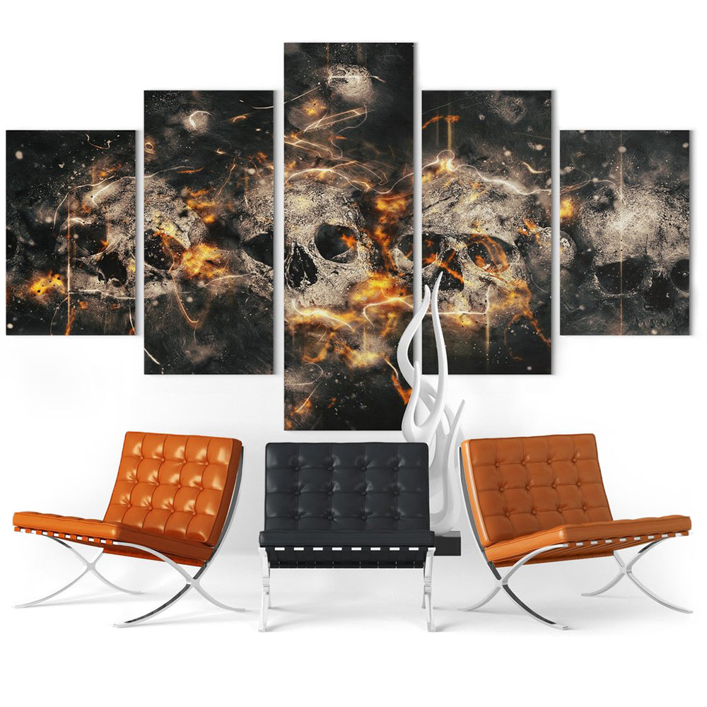 Canvastavla Med Dödskallar