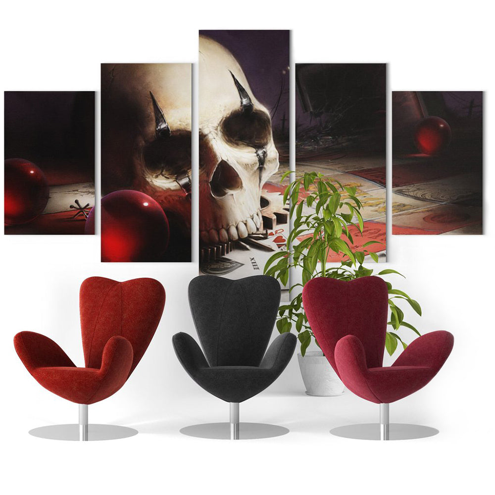 Dödskalle Canvas Poker