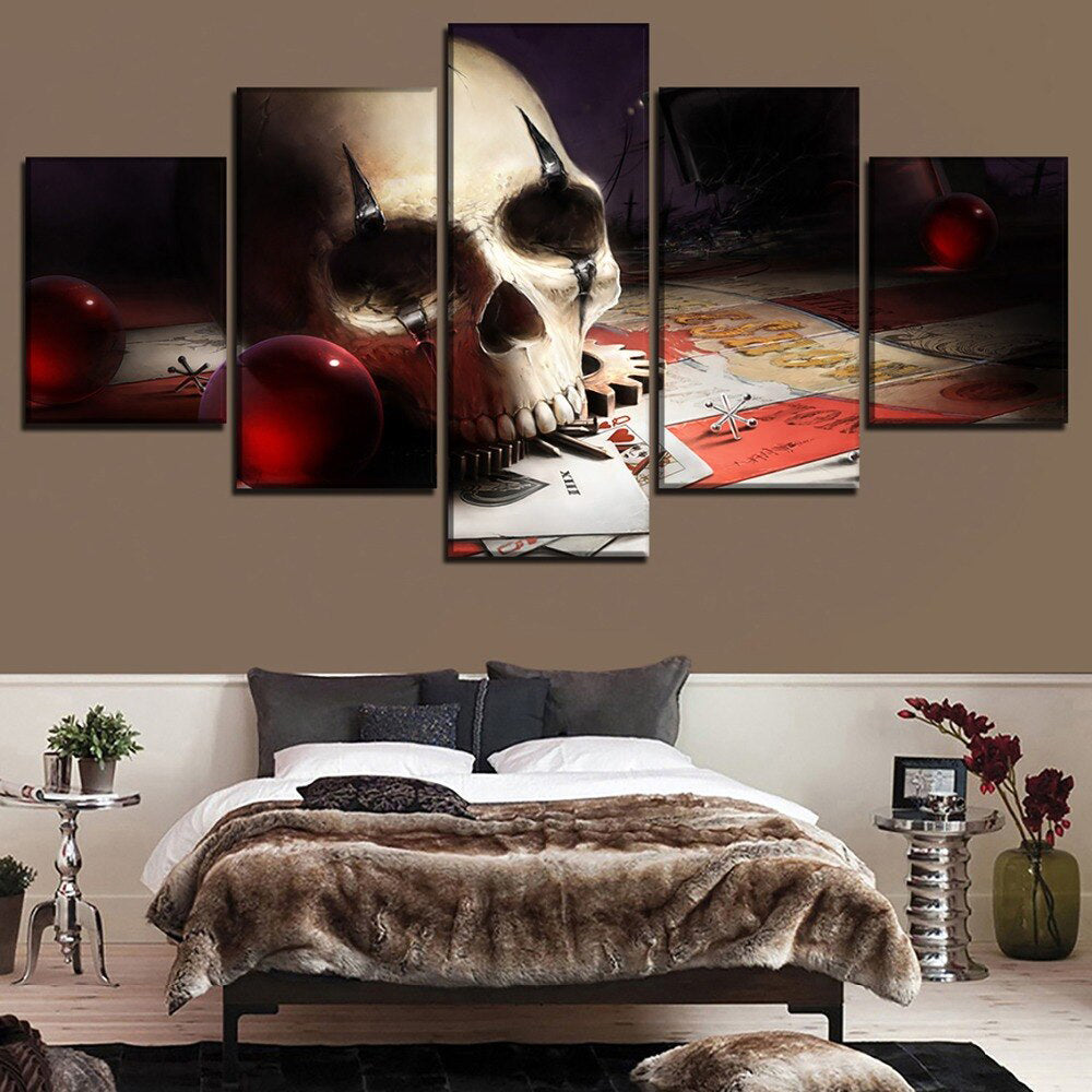 Dödskalle Tavelset Kortlek