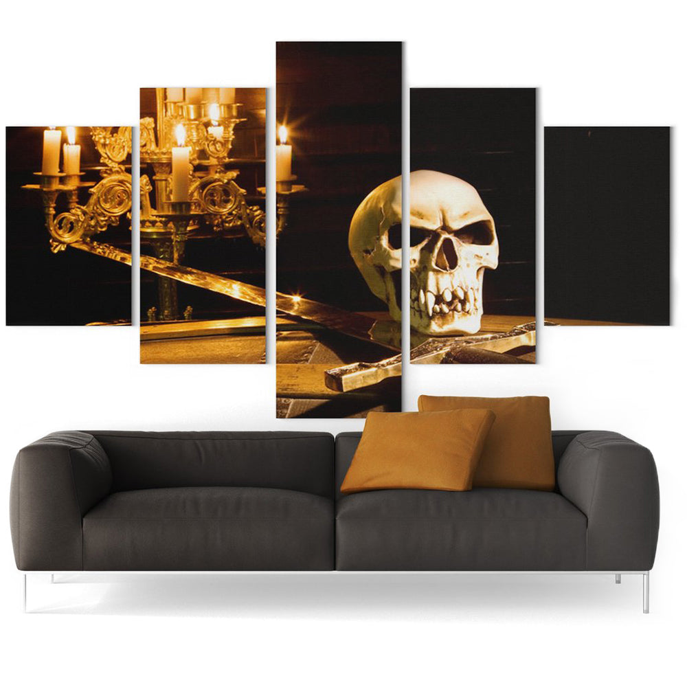 Religiös Dödskalle Tavla