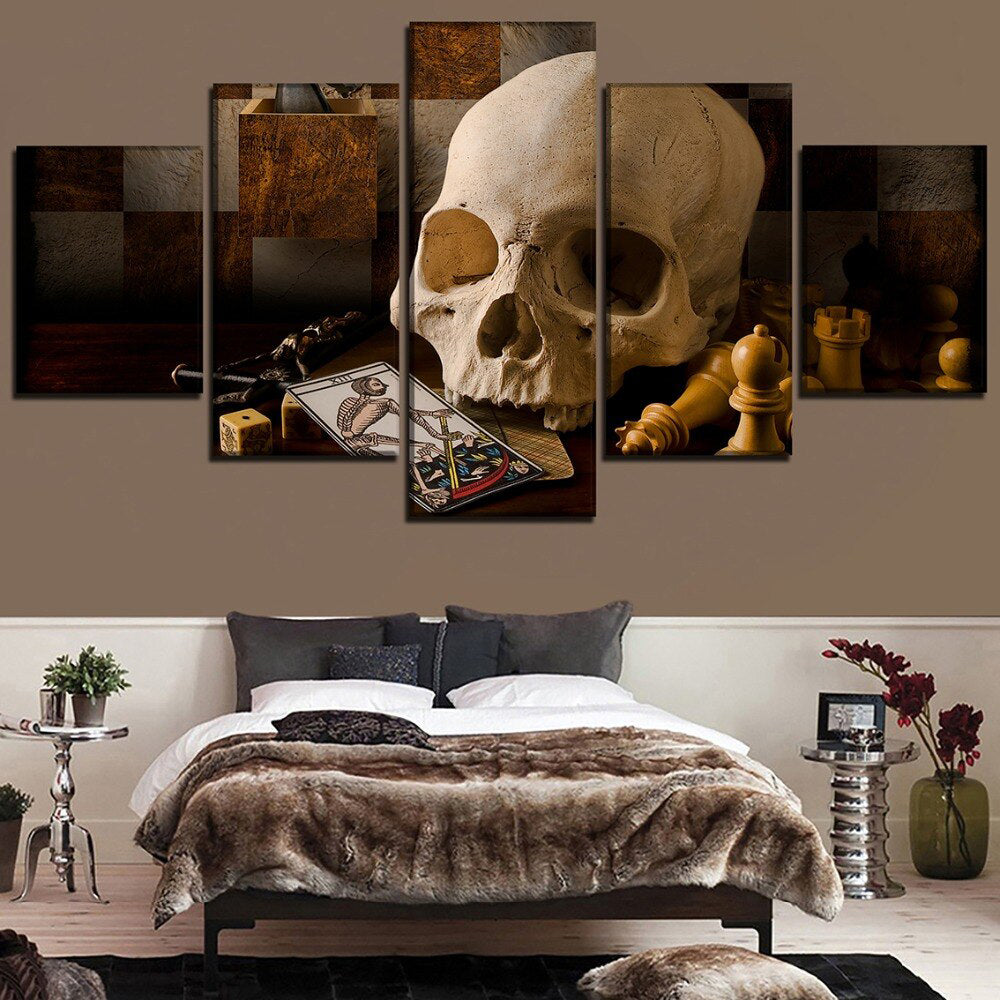 Dödskalle På Canvastavla