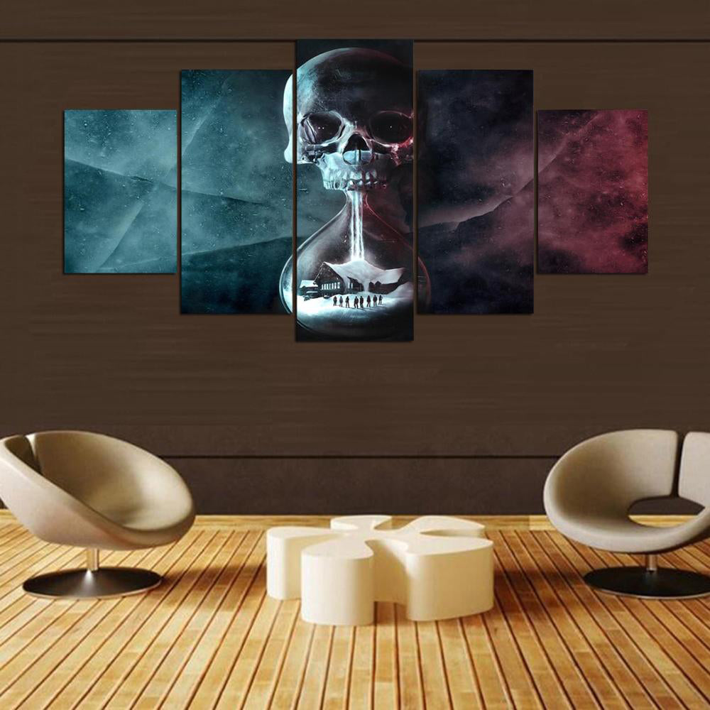 Tavla Dödskalle Timglas