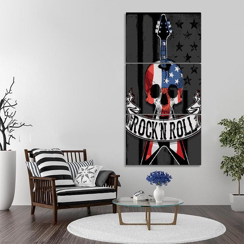 Dödskalle Tavla Stars And Stripes