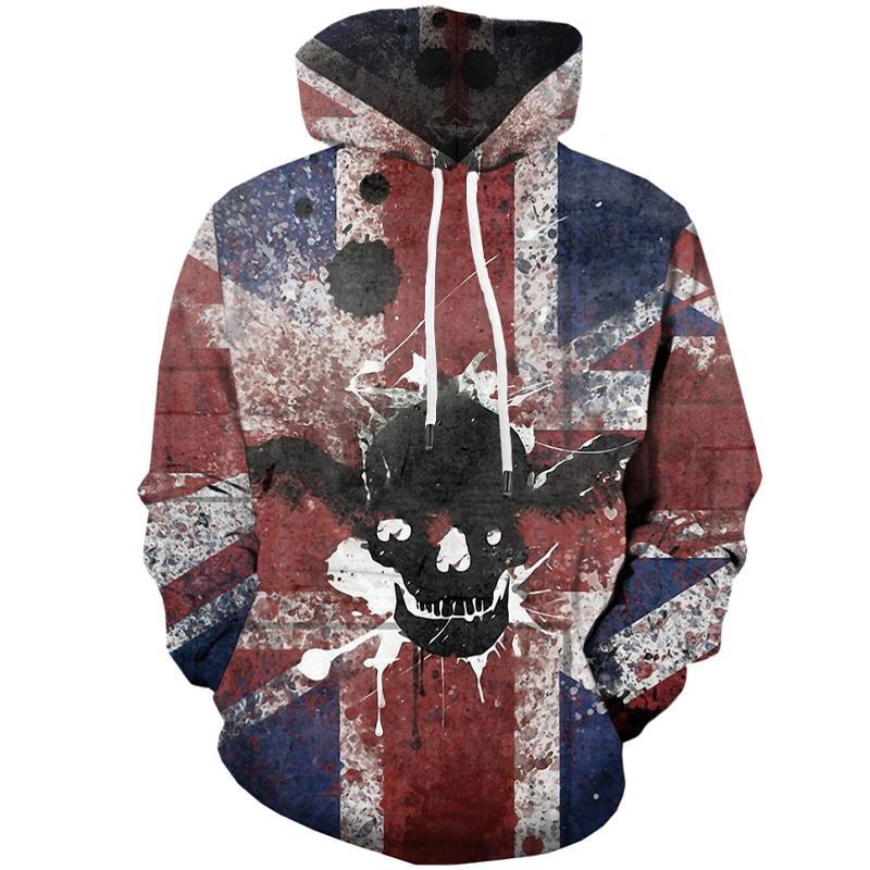 Dödskalle Tröja Englands Flagga