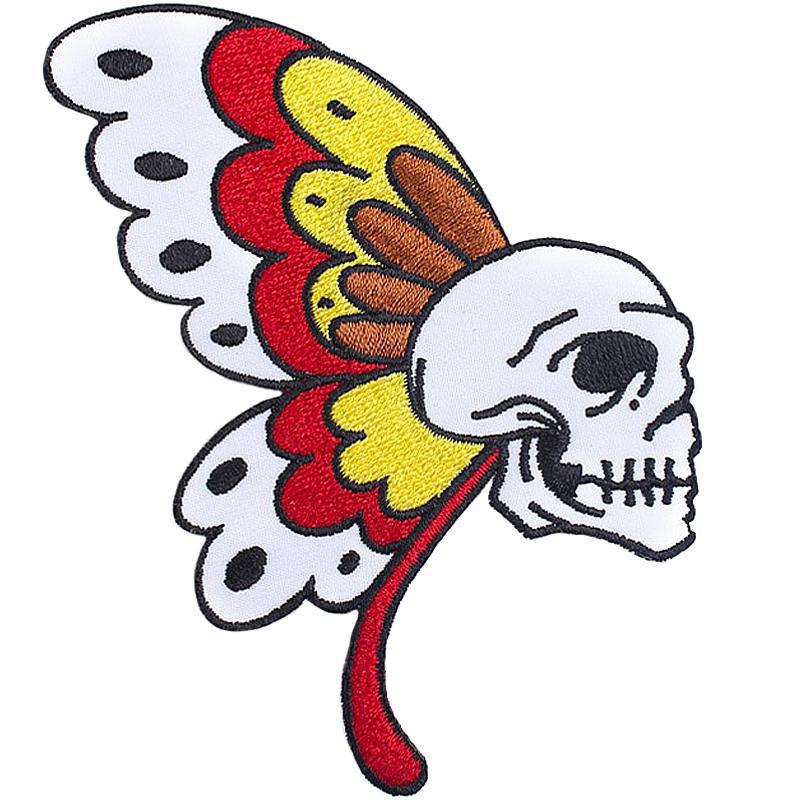 Dödskalle Tygmärke Fjäril
