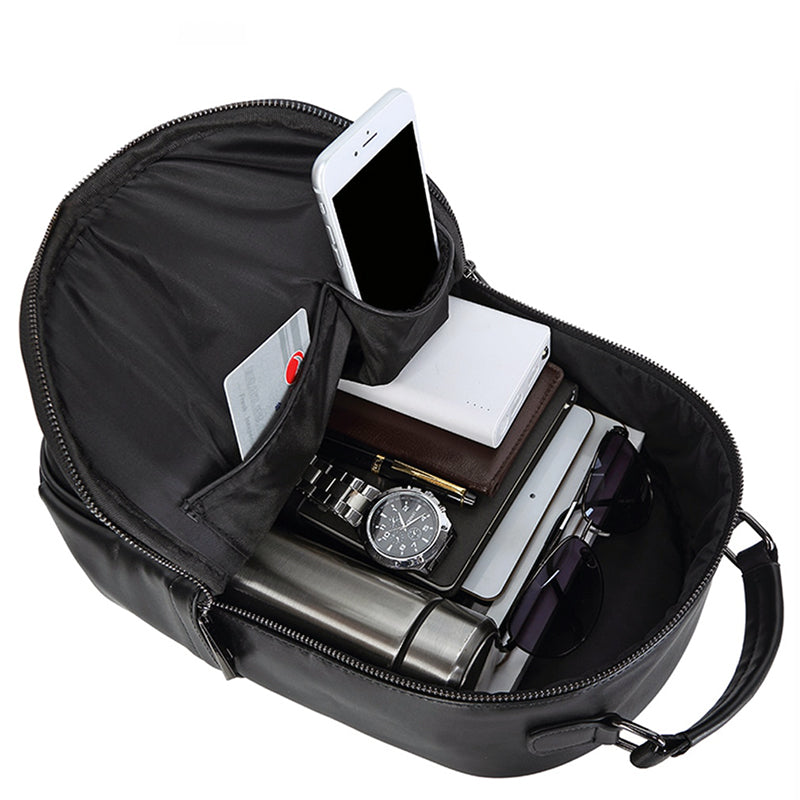 Svart Läderväska Kranium