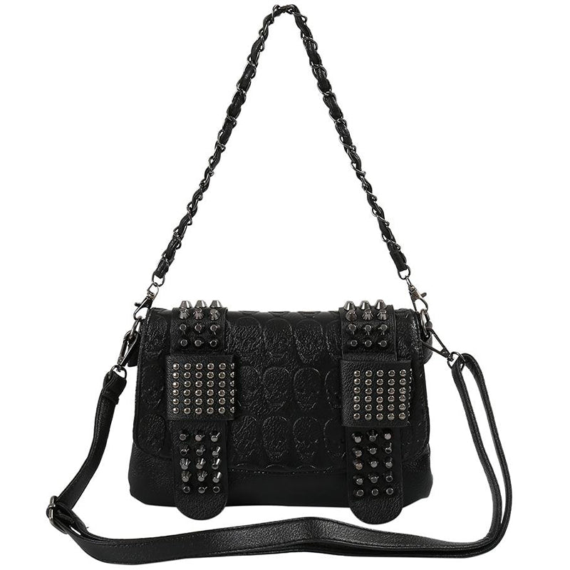 Rockig Axelremsväska Nitar