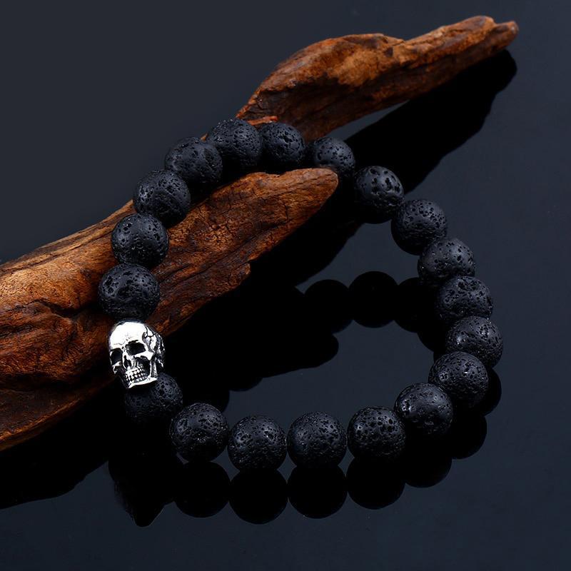 Svart Pärlarmband Kranium