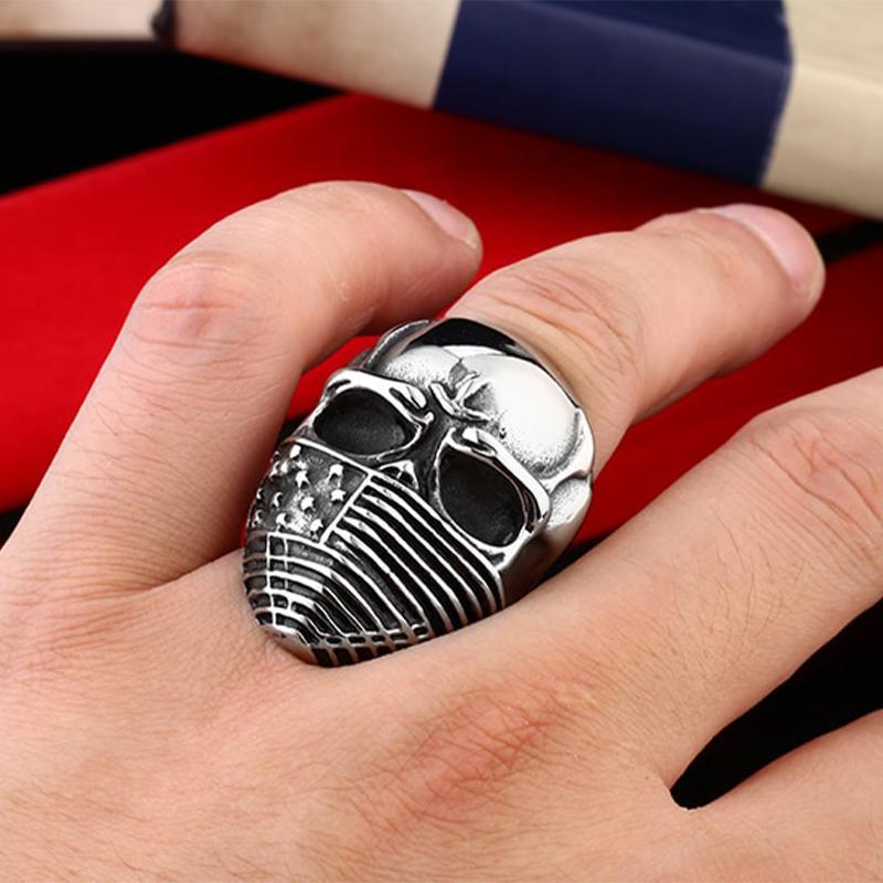 Dödskallering American Gangster (Stål)