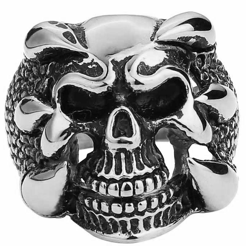 Dödskalle Ring Med Drakklor