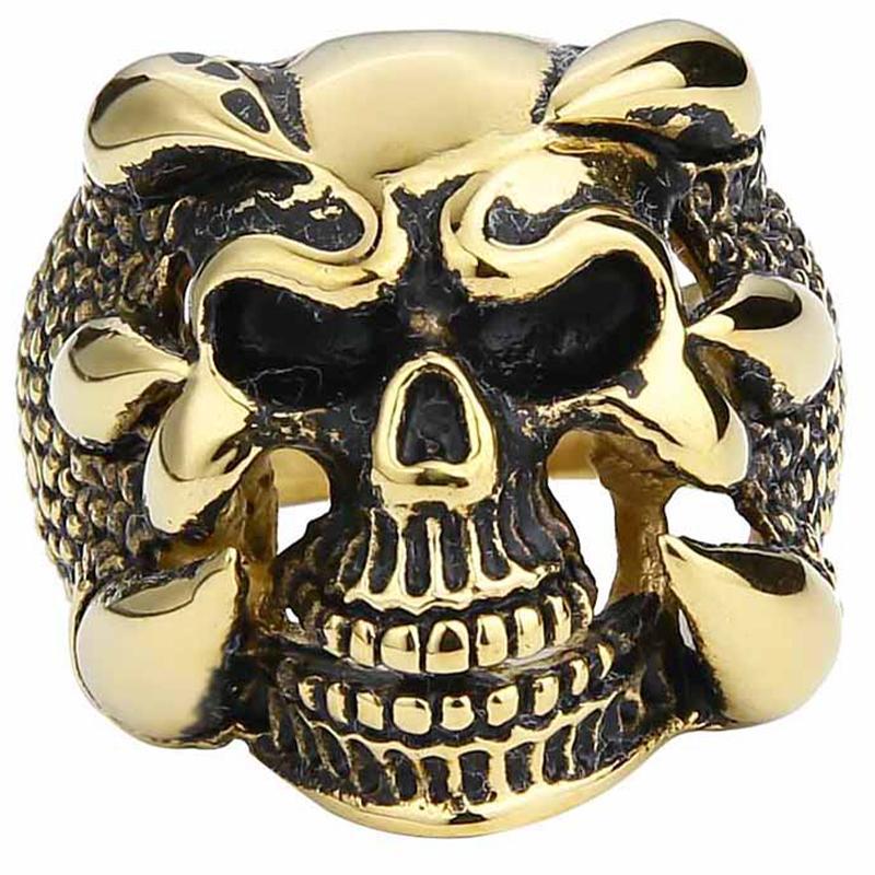 Guldfärgad Ring Med Drake