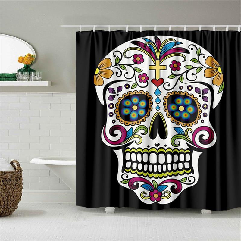 Duschdraperi Sugar Skull