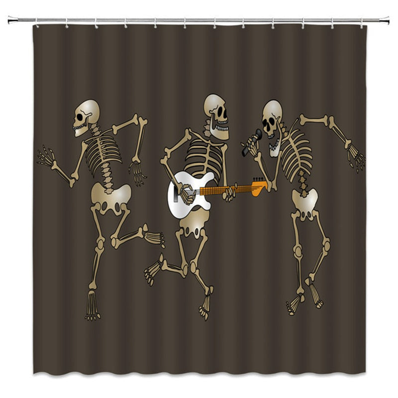 Duschdraperi Skelett Dödsdans