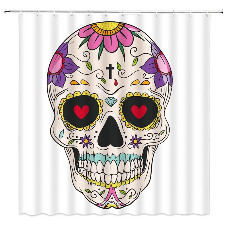 Duschdraperi Calavera Dödskalle