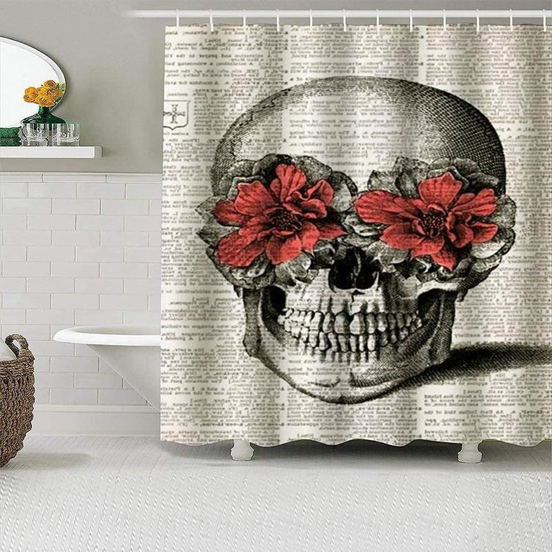Dödskalle Duschdraperi Uppslagsverk