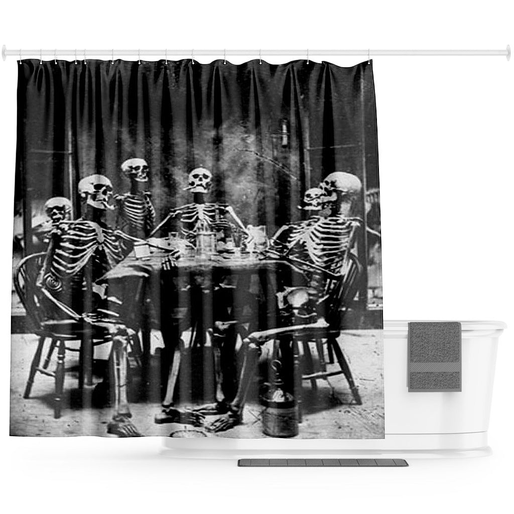 Duschdraperi Med Skelett