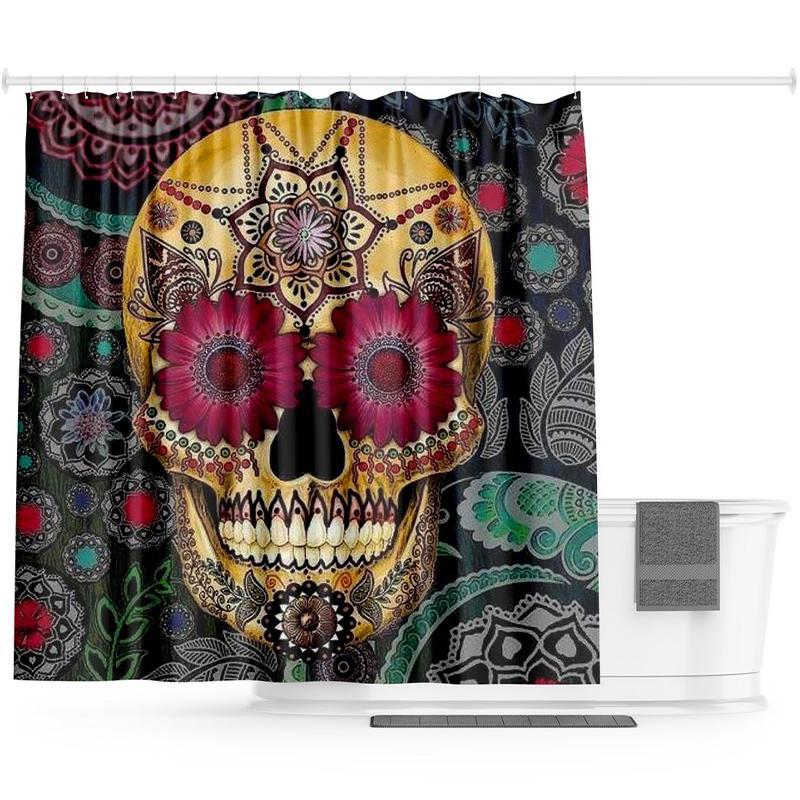 Orientaliskt Dödskalle Duschdraperi