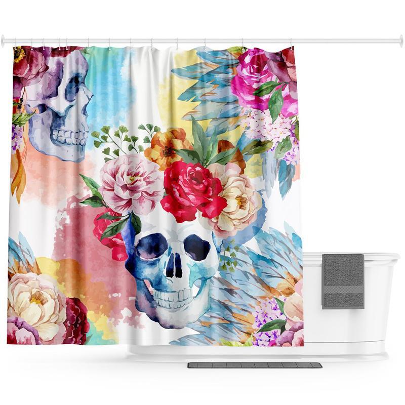 Dödskalle Duschdraperi Konstverk