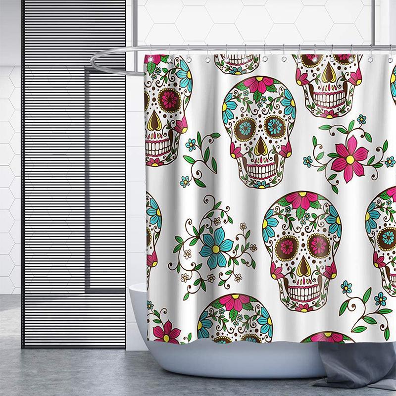 Duschdraperi Mexikanska Dödskallar