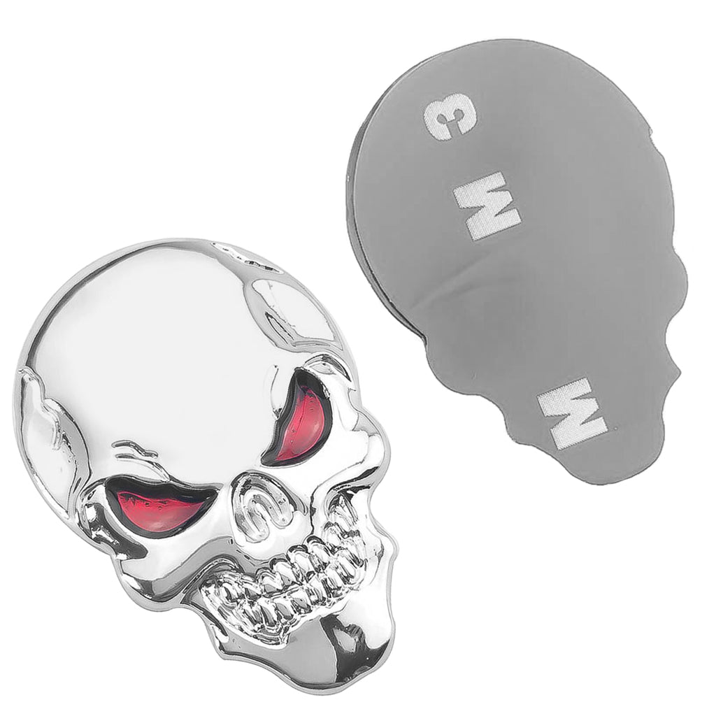 Dödskalle Emblem Krom