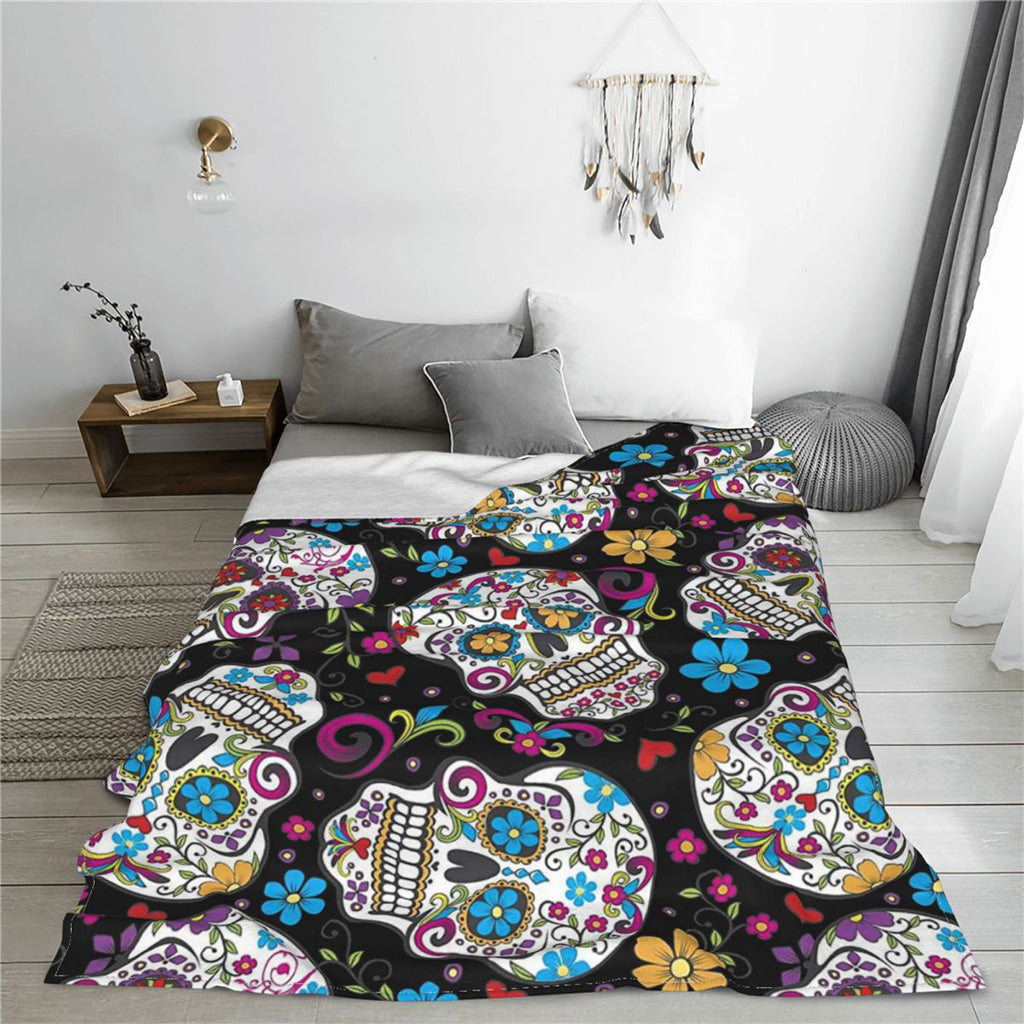 Filt Med Mexikanska Dödskallar