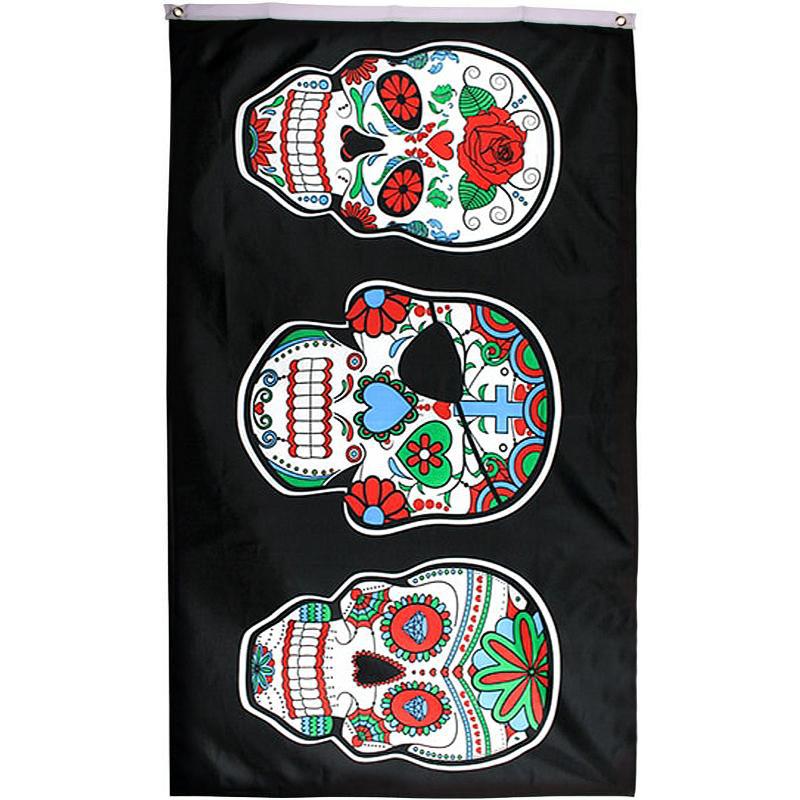 Mexikansk Dödskalle Flagga