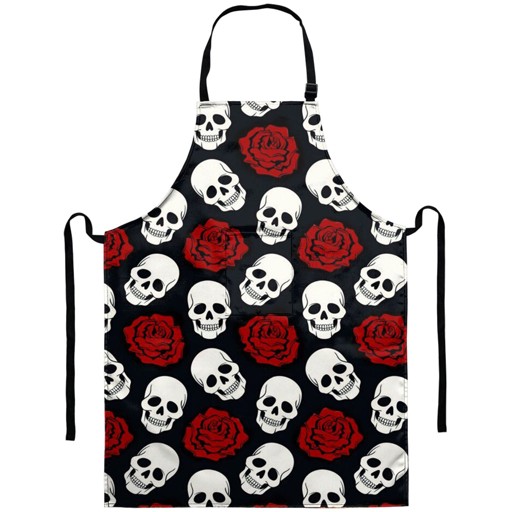 Förkläde Rosor Och Dödskallar