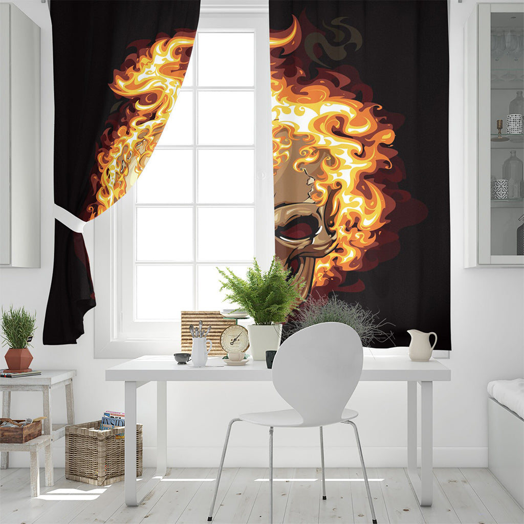 Svarta Gardiner Med Dödskalle