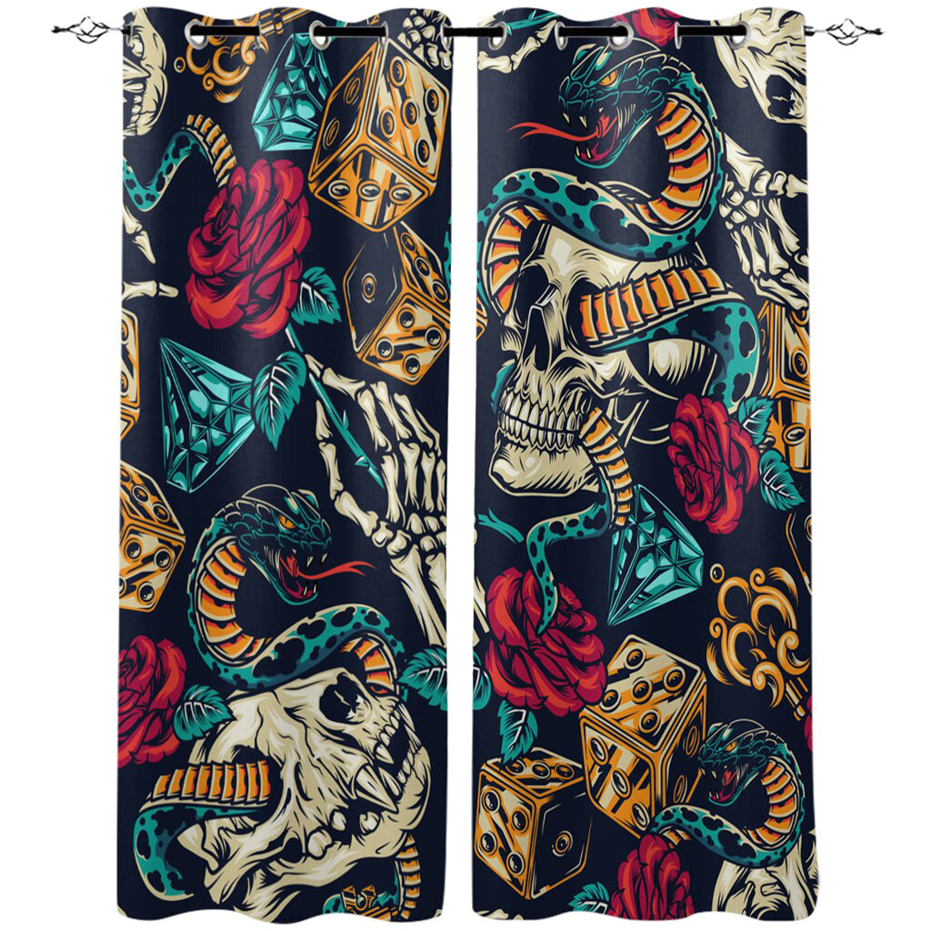 Gardiner Med Dödskallar Och Ormar