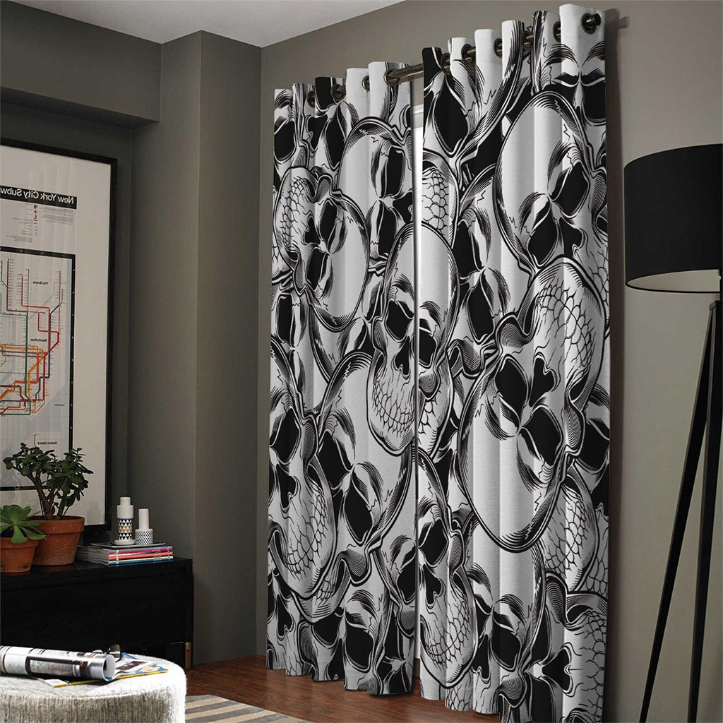 Gardinlängder Med Vita Dödskallar