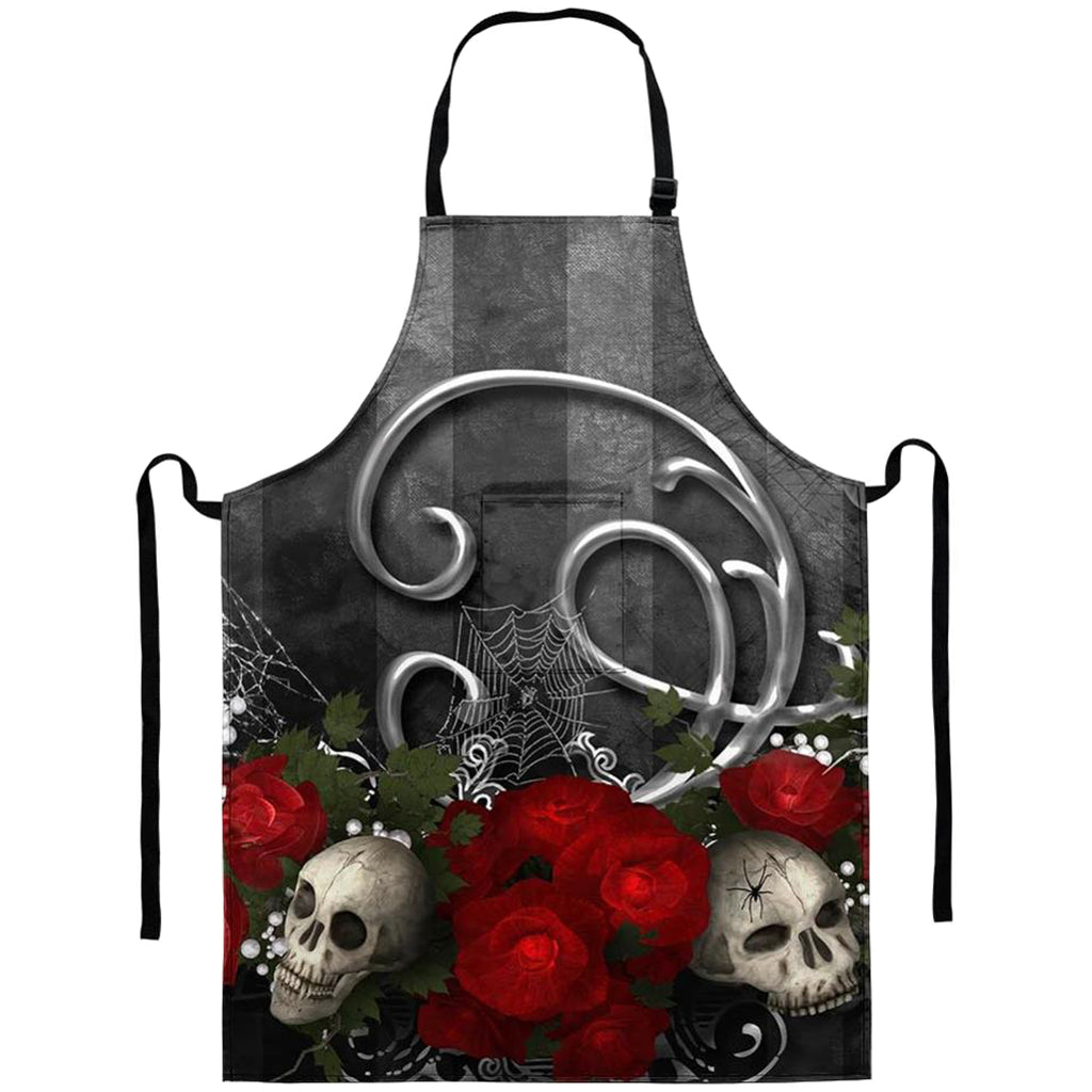 Goth Förkläde Dödskallar