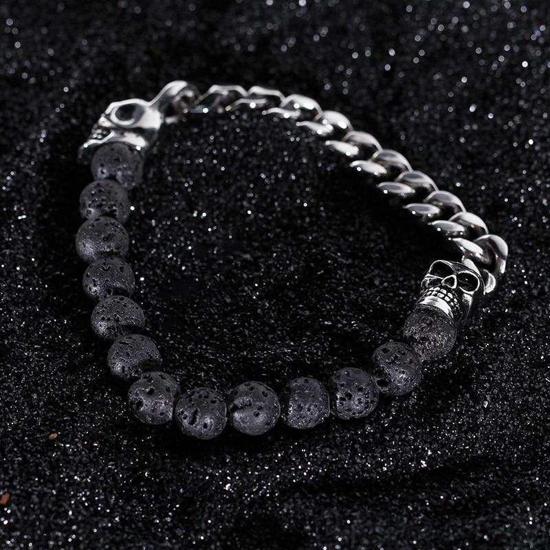 Dödskalle Armband Volcano Chain (Pärlor)