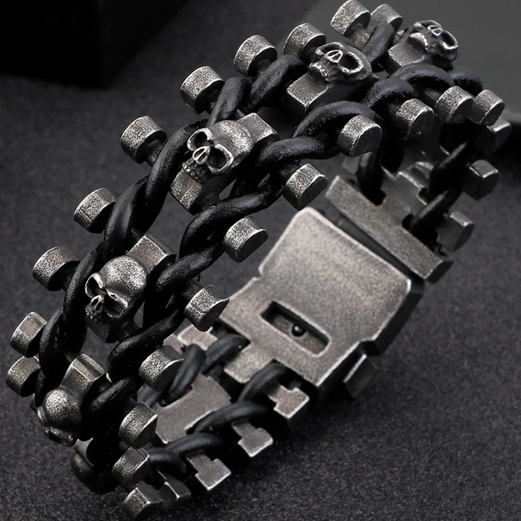 Stålarmband Dödskallar