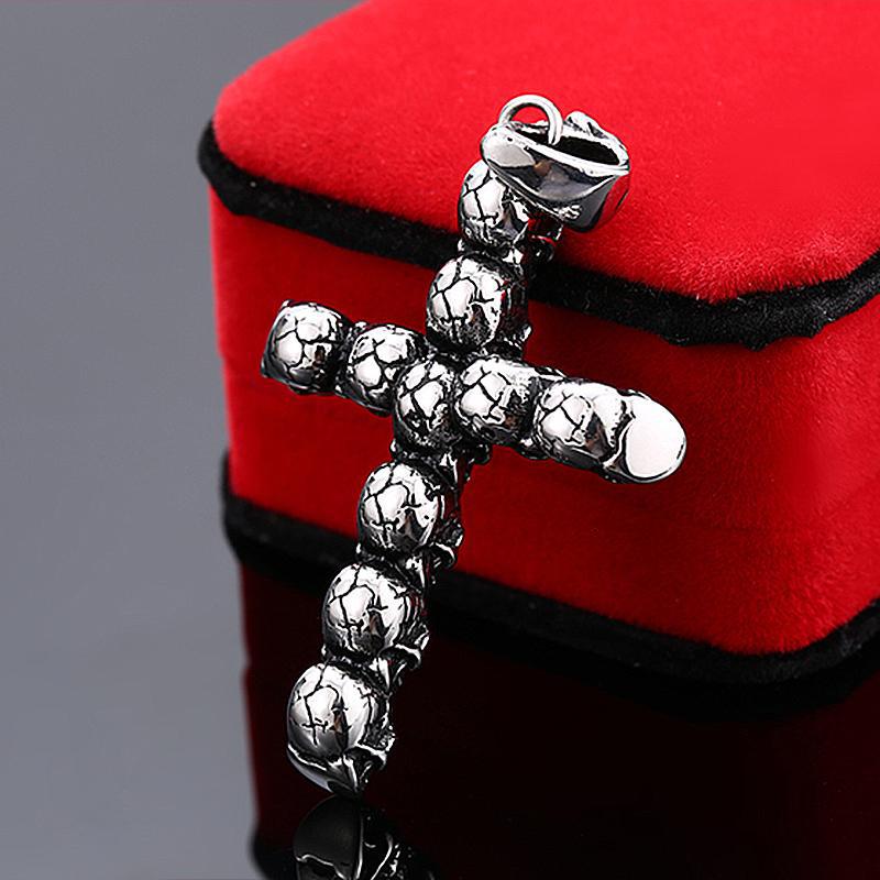 Biker Halsband Kristet Kors