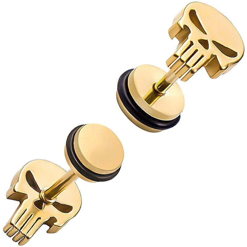 The Punisher Örhängen Guldstål