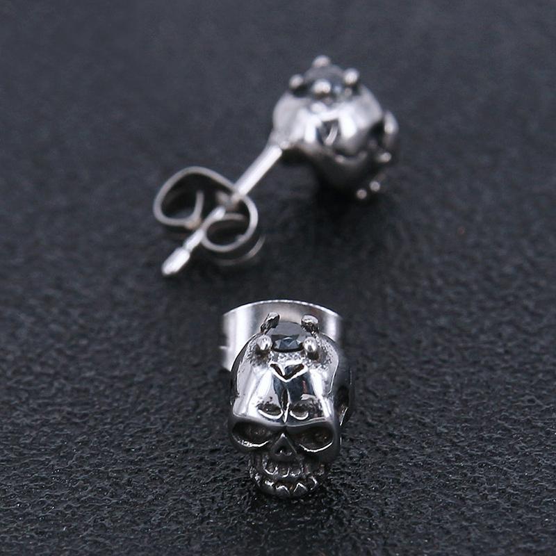 Dödskalle Örhängen Stål