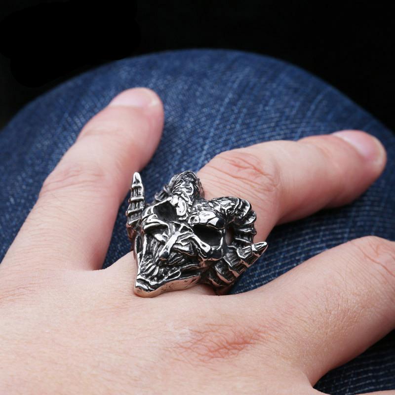 Dödskallering Djävulen (Stål)