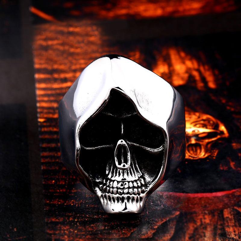 Ring Dödskalle Stål