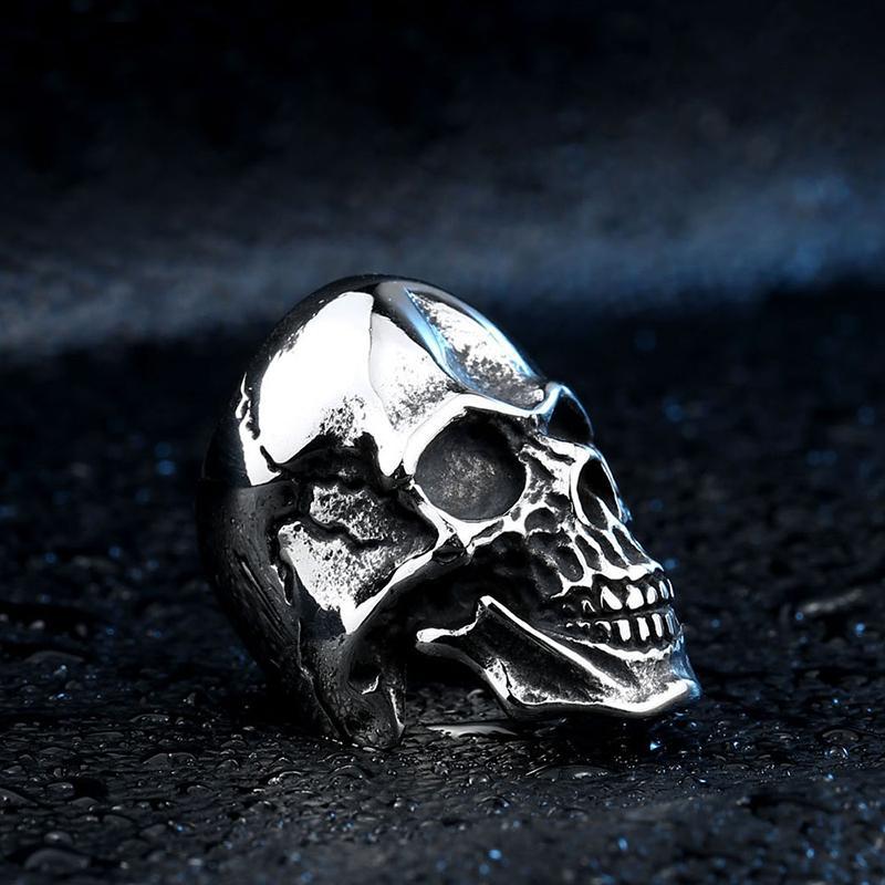 Ring Dödskalle Stål