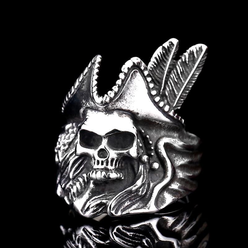 Stålring Dödskalle Pirat