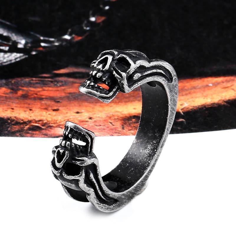 Dödskallering Anchor Skulls (Retro)