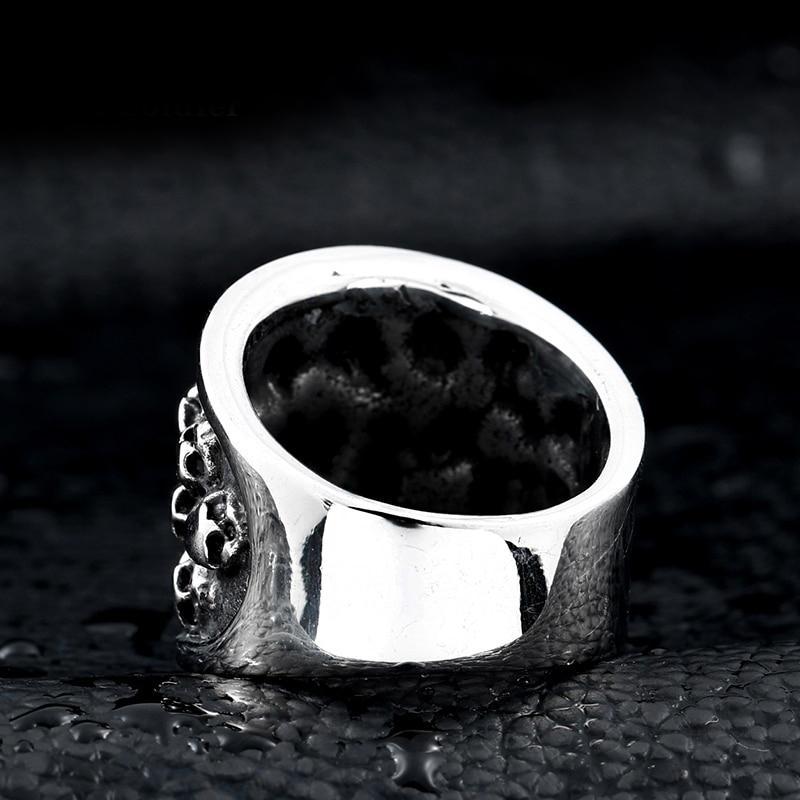 Dödskallar Ring Stål