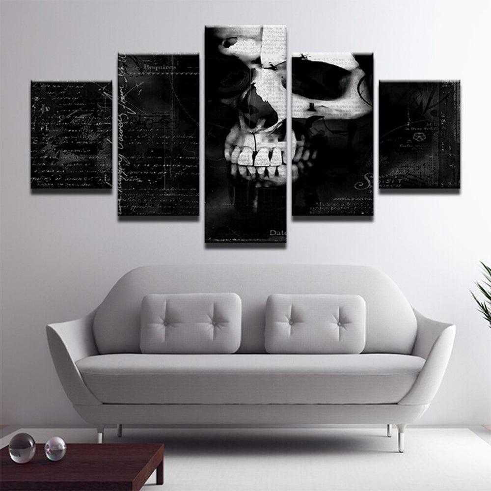 Gotisk Dödskalle Tavla