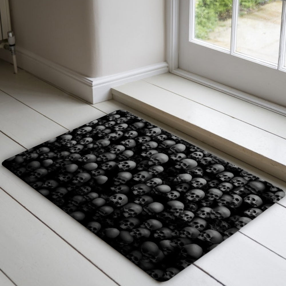 Gotisk Dörrmatta Med Dödskallar